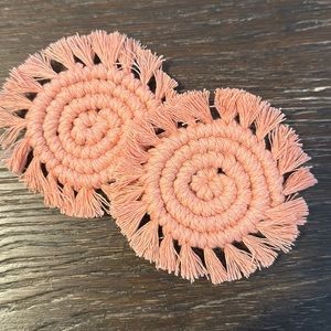 Macrame car coasters